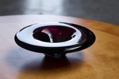 Marinke van Zandwijk Art Glass Bowl in Hand Blown Purple Glass Leerdam 2003 - 4526898