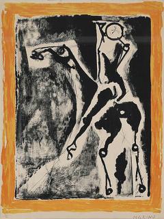 Marino Marini Acrobate Original lithograph printed in colors 1956 Marino Marini - 4449267