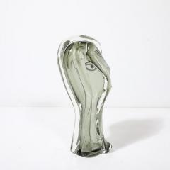 Mario Badioli Mid Century Handblown Murano Glass Abstract Portrait Sculpture by Mario Badioli - 4075218