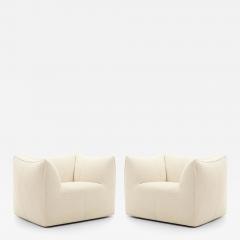 Mario Bellini Bambola Armchairs by Mario Bellini in White Boucl Iconic Italian Design - 3968977