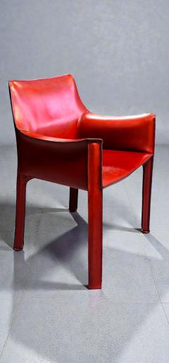 Mario Bellini Cab 413 Set of Six Armchairs in Multicolor Leather by Mario Bellini for Cassina - 4609623