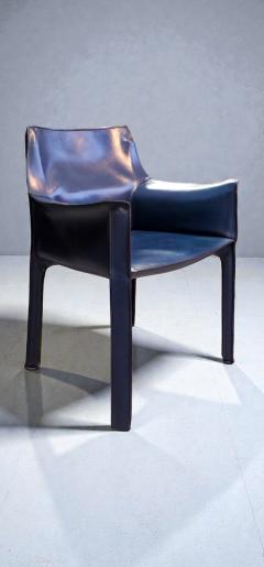 Mario Bellini Cab 413 Set of Six Armchairs in Multicolor Leather by Mario Bellini for Cassina - 4609624