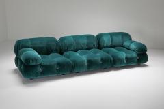 Mario Bellini Camaleonda Green Velvet three element sofa by Mario Bellini B B Italia 1970s - 2399156