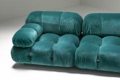 Mario Bellini Camaleonda Green Velvet three element sofa by Mario Bellini B B Italia 1970s - 2399179