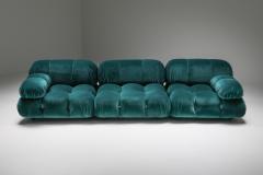 Mario Bellini Camaleonda Green Velvet three element sofa by Mario Bellini B B Italia 1970s - 2399187