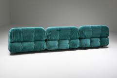 Mario Bellini Camaleonda Green Velvet three element sofa by Mario Bellini B B Italia 1970s - 2399188