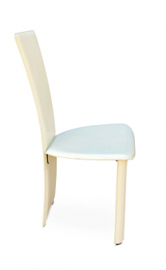 Mario Bellini Frag Italy 6 Stitched Leather Side Chairs Style of Mario Bellini Post Modern - 2699576