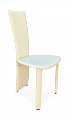 Mario Bellini Frag Italy 6 Stitched Leather Side Chairs Style of Mario Bellini Post Modern - 2699579