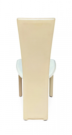 Mario Bellini Frag Italy 6 Stitched Leather Side Chairs Style of Mario Bellini Post Modern - 2699582
