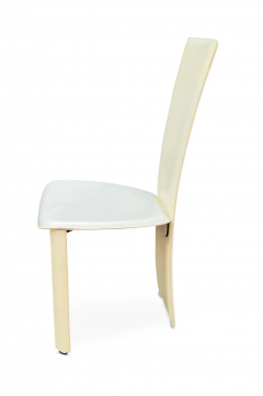 Mario Bellini Frag Italy 6 Stitched Leather Side Chairs Style of Mario Bellini Post Modern - 2699602