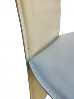 Mario Bellini Frag Italy 6 Stitched Leather Side Chairs Style of Mario Bellini Post Modern - 2699623