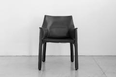 Mario Bellini GREY LEATHER CAB ARM CHAIR BY MARIO BELLINI FOR CASSINA - 1695424