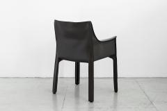 Mario Bellini GREY LEATHER CAB ARM CHAIR BY MARIO BELLINI FOR CASSINA - 1695428