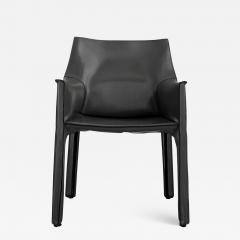 Mario Bellini GREY LEATHER CAB ARM CHAIR BY MARIO BELLINI FOR CASSINA - 1698457