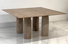 Mario Bellini Il Colonnato Dining Table by Mario Bellini Travertine and Honed Marble 1970s - 3925805