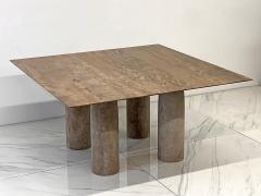 Mario Bellini Il Colonnato Dining Table by Mario Bellini Travertine and Honed Marble 1970s - 3925807