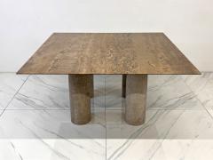 Mario Bellini Il Colonnato Dining Table by Mario Bellini Travertine and Honed Marble 1970s - 3925808