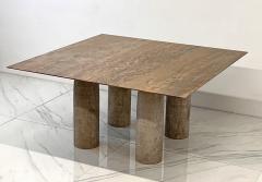 Mario Bellini Il Colonnato Dining Table by Mario Bellini Travertine and Honed Marble 1970s - 3925811