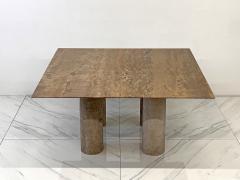 Mario Bellini Il Colonnato Dining Table by Mario Bellini Travertine and Honed Marble 1970s - 3925812