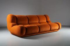 Mario Bellini Large Living room set in orange rusty brown Velvet Italy 1970s - 3653598