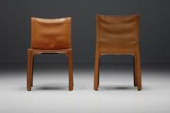 Mario Bellini Mario Bellini Cab Chairs Cognac Leather Dining Chairs for Cassina Italy 1980s - 2503094
