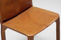 Mario Bellini Mario Bellini Cab Chairs Cognac Leather Dining Chairs for Cassina Italy 1980s - 2503104