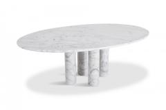 Mario Bellini Mario Bellini Il Colonnata Oval Dining Table in Carrara Marble for Cassina - 843625