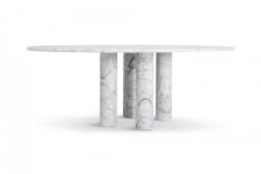 Mario Bellini Mario Bellini Il Colonnata Oval Dining Table in Carrara Marble for Cassina - 843626