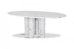 Mario Bellini Mario Bellini Il Colonnata Oval Dining Table in Carrara Marble for Cassina - 843628