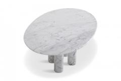 Mario Bellini Mario Bellini Il Colonnata Oval Dining Table in Carrara Marble for Cassina - 843639