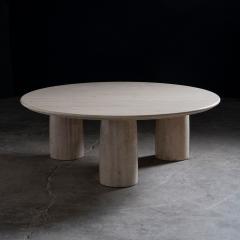 Mario Bellini Mario Bellini Il Colonnato Coffee Table in Solid Italian Travertine 1970s - 4437007