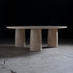 Mario Bellini Mario Bellini Il Colonnato Coffee Table in Solid Italian Travertine 1970s - 4437008
