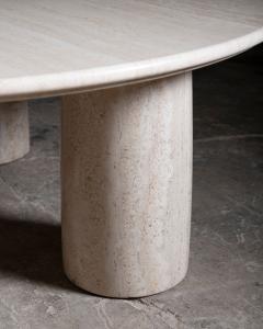 Mario Bellini Mario Bellini Il Colonnato Coffee Table in Solid Italian Travertine 1970s - 4437009