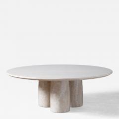 Mario Bellini Mario Bellini Il Colonnato Coffee Table in Solid Italian Travertine 1970s - 4439336