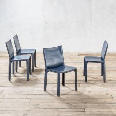 Mario Bellini Mario Bellini Set of 4 Chairs mod Cab in Blue for Cassina 70s - 3220270