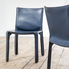 Mario Bellini Mario Bellini Set of 4 Chairs mod Cab in Blue for Cassina 70s - 3220271