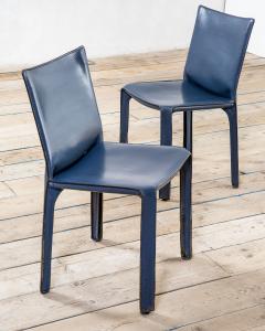 Mario Bellini Mario Bellini Set of 4 Chairs mod Cab in Blue for Cassina 70s - 3220273