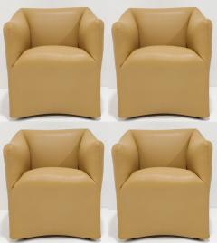 Mario Bellini Mario Bellini Tentazione Armchair in Maharam Leather Set of Four - 3518173