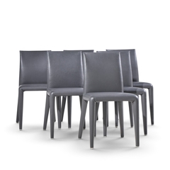Mario Bellini Mario Bellini for B B Italia Vol Au Vent Italian Leather Dining Chair Set of 6 - 4752724