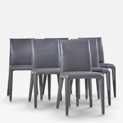 Mario Bellini Mario Bellini for B B Italia Vol Au Vent Italian Leather Dining Chair Set of 6 - 4752725
