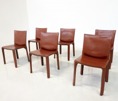 Mario Bellini Mid Century Modern Set of 6 Chairs Model CAB 412 by Mario Bellini for Casina - 3478173