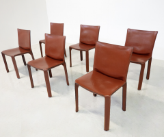 Mario Bellini Mid Century Modern Set of 6 Chairs Model CAB 412 by Mario Bellini for Casina - 3486764