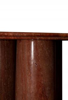 Mario Bellini Monumental Round Il Collonato Red Persian Travertine Table - 1507389