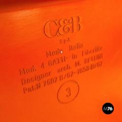 Mario Bellini Orange plastic 4 Gatti coffee table by Mario Bellini for B B 1970s - 2255912