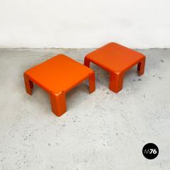 Mario Bellini Orange plastic 4 Gatti coffee table by Mario Bellini for B B 1970s - 2255916