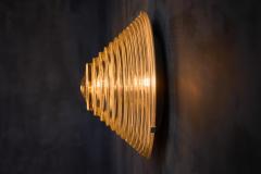 Mario Bellini Ribbed Glass Wall Lights in the Manner of Mario Bellini Italy 1960s - 4472872