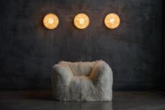 Mario Bellini Ribbed Glass Wall Lights in the Manner of Mario Bellini Italy 1960s - 4472877