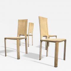 Mario Bellini Set of 4 Chairs in Suede Mario Bellini 1970s Lot 20A - 4351269