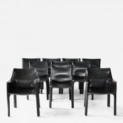 Mario Bellini Set of Ten Black Leather Cab Chairs by Mario Bellini for Cassina - 120276