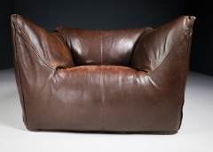 Mario Bellini Vintage Mario Bellini Le Bambole leather lounge chair B B Italia c1982 - 2495238